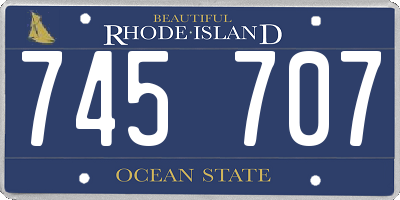RI license plate 745707