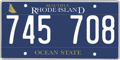 RI license plate 745708