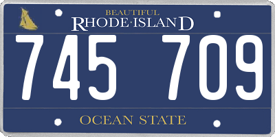 RI license plate 745709
