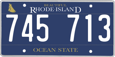 RI license plate 745713