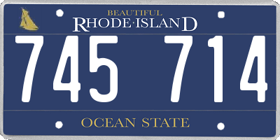 RI license plate 745714