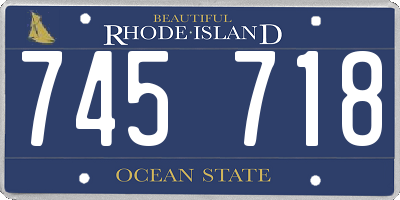 RI license plate 745718