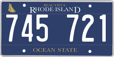 RI license plate 745721