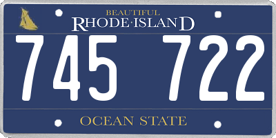 RI license plate 745722
