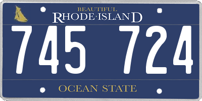 RI license plate 745724