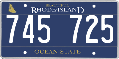 RI license plate 745725