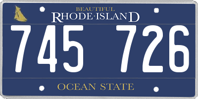 RI license plate 745726