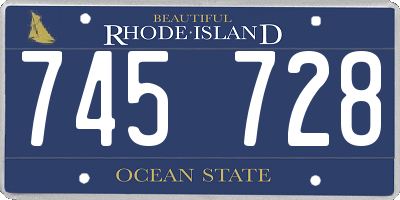 RI license plate 745728