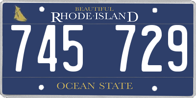 RI license plate 745729
