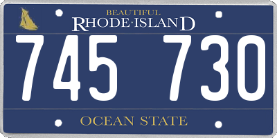RI license plate 745730