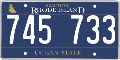 RI license plate 745733