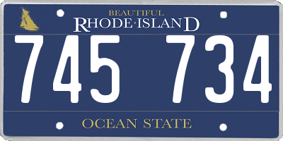 RI license plate 745734