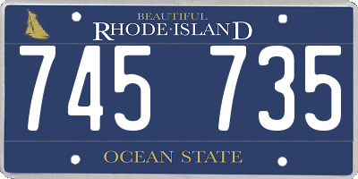 RI license plate 745735