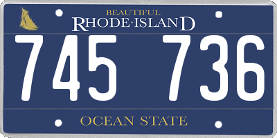 RI license plate 745736