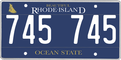 RI license plate 745745