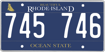RI license plate 745746