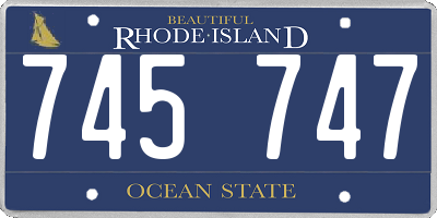 RI license plate 745747