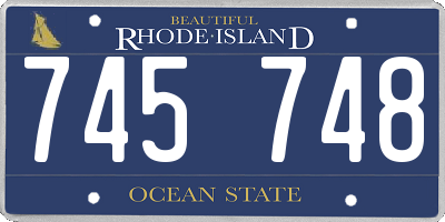 RI license plate 745748