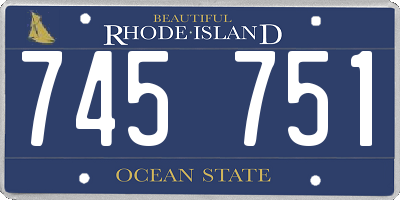RI license plate 745751