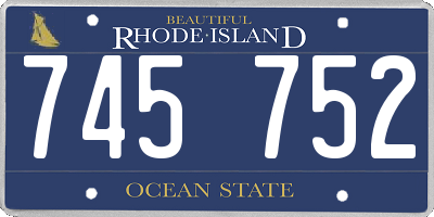 RI license plate 745752