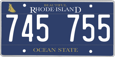 RI license plate 745755