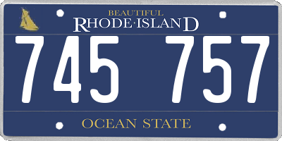 RI license plate 745757