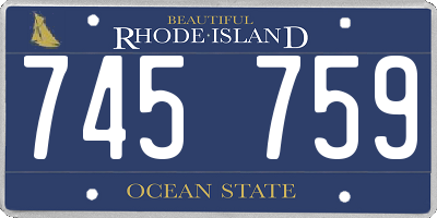 RI license plate 745759