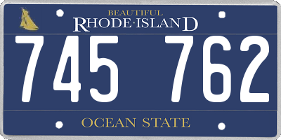 RI license plate 745762