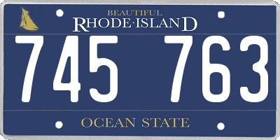RI license plate 745763