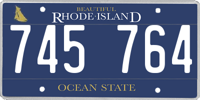 RI license plate 745764