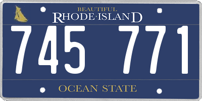 RI license plate 745771