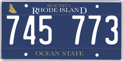 RI license plate 745773