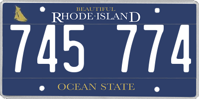 RI license plate 745774