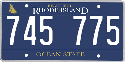 RI license plate 745775