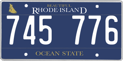 RI license plate 745776