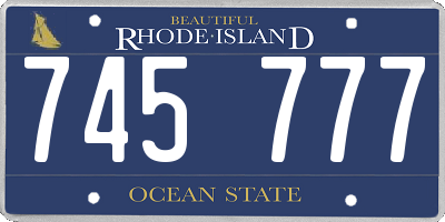 RI license plate 745777
