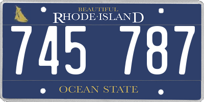 RI license plate 745787
