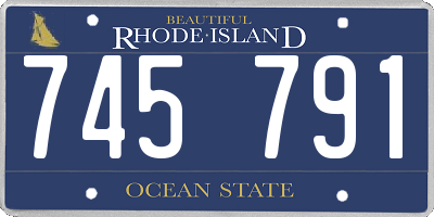 RI license plate 745791