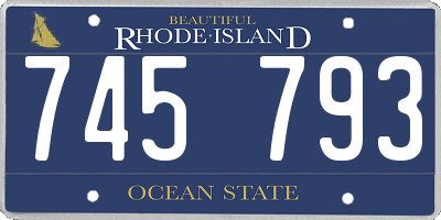 RI license plate 745793