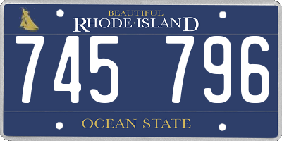 RI license plate 745796