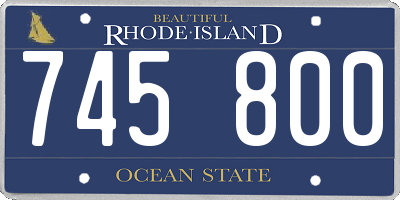 RI license plate 745800