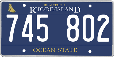 RI license plate 745802