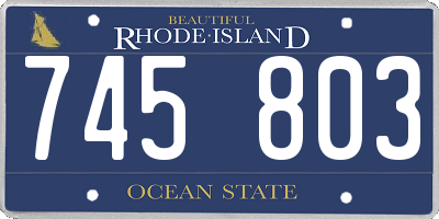 RI license plate 745803