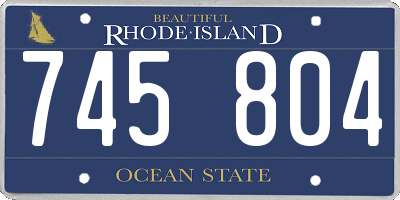 RI license plate 745804
