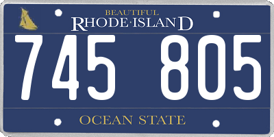 RI license plate 745805