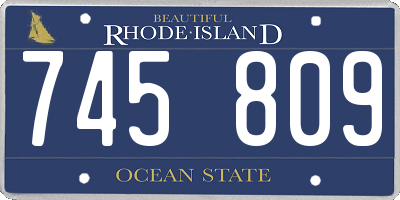 RI license plate 745809