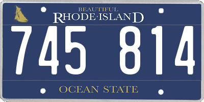 RI license plate 745814