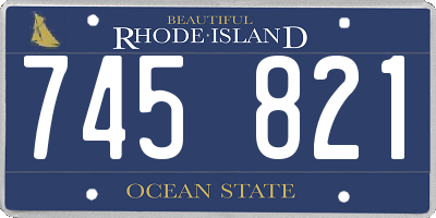 RI license plate 745821