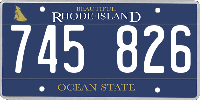 RI license plate 745826