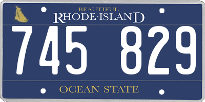 RI license plate 745829
